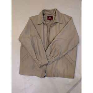 Faded Glory Outerwear Men's Jacket Size Large Windbreaker Full Zip Beige